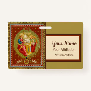 St. Cecilia of Rome (SNV 36, Style 1) Badge ID Badge