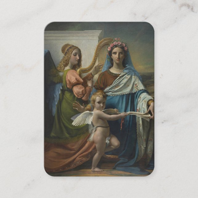St. Cecilia Patron Musicians Catholic Prayer Place Card (Front)