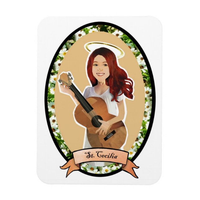 St. Cecilia Patron Saint of Music Magnet (Vertical)