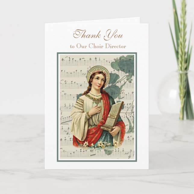 St. Cecilia Religious Choir Organ Director Teacher Card (Front)