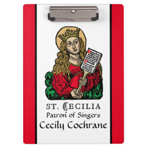 St. Cecilia with Hymn Board (Nuremberg) Clipboard
