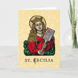 St. Cecilia with Hymn Board (Nuremberg) Greeting Card