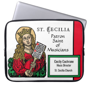 St. Cecilia with Hymn Board (Nuremberg) Laptop Sleeve