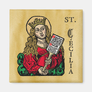 St. Cecilia with Hymn Board (Nuremberg) Magnet