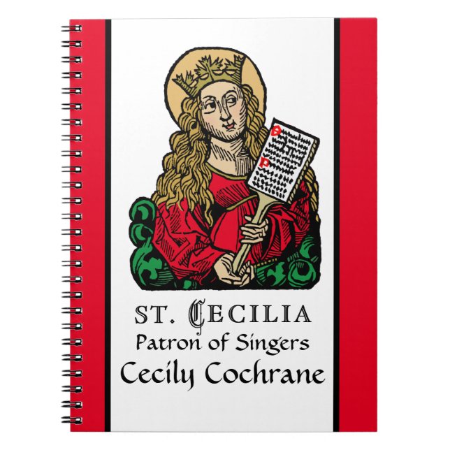 St. Cecilia with Hymn Board (Nuremberg) Notebook (Front)