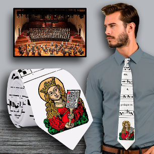 St. Cecilia with Hymn Board (Nuremberg) Tie