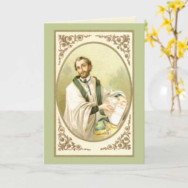 St. César de Bus (SLE 001) Blank Greeting Card (Yellow Flower)