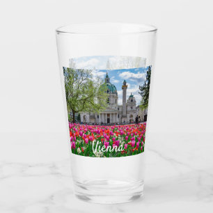 St. Charles Church in spring in Vienna, Austria Glass
