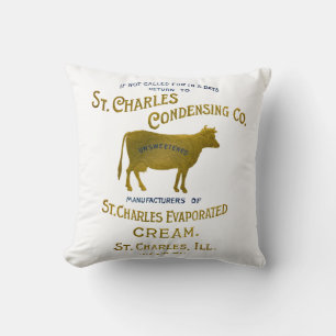 St Charles Illinois DAIRY COW MILK CREAM 1899 Cushion