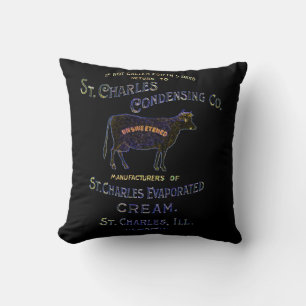 St Charles Illinois DAIRY COW MILK CREAM 1899 Cushion