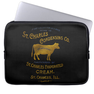 St Charles Illinois DAIRY COW MILK CREAM 1899 Laptop Sleeve