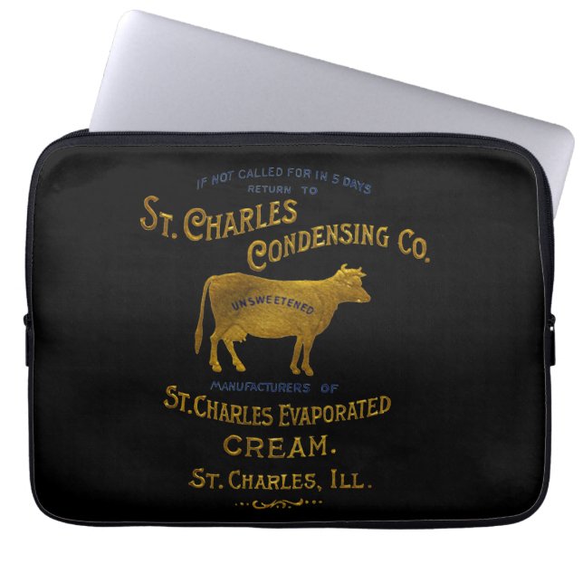 St Charles Illinois DAIRY COW MILK CREAM 1899 Laptop Sleeve (Front)