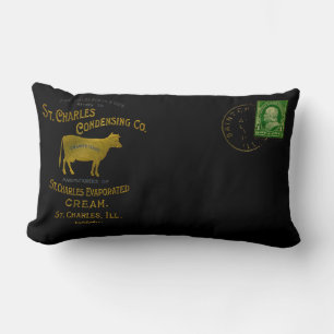 St Charles Illinois DAIRY COW MILK CREAM 1899 Lumbar Cushion
