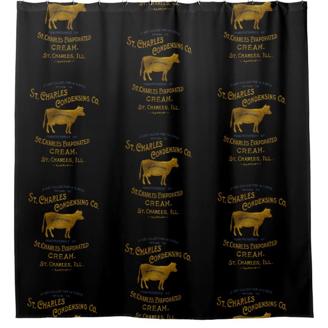 St Charles Illinois DAIRY COW MILK CREAM 1899 Shower Curtain (Front)