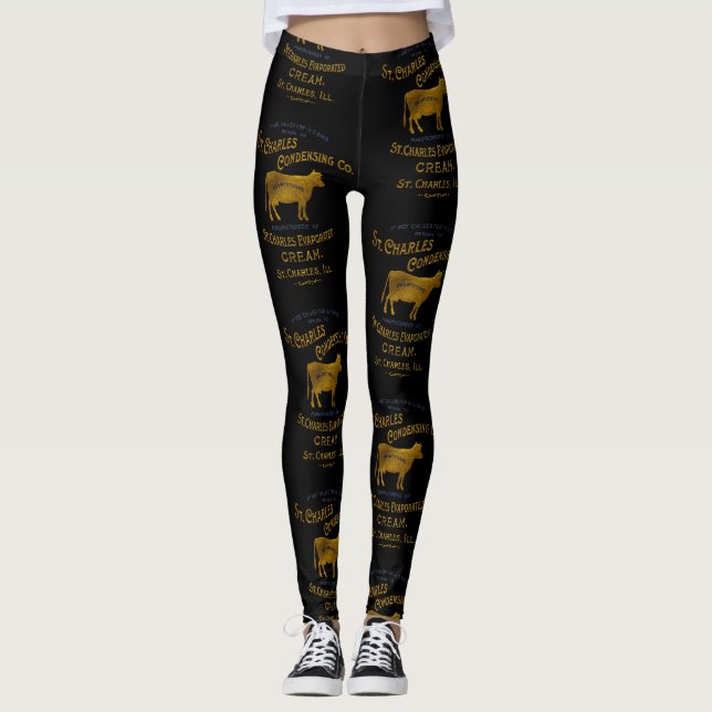 St Charles Illinois Milk Condensing Cream 1899 Leggings (Front)