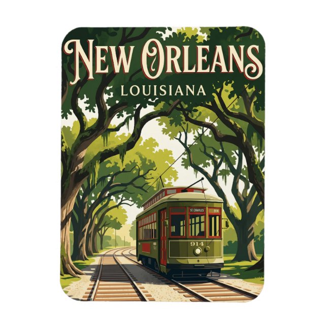 St. Charles Streetcar USA Magnet (Vertical)