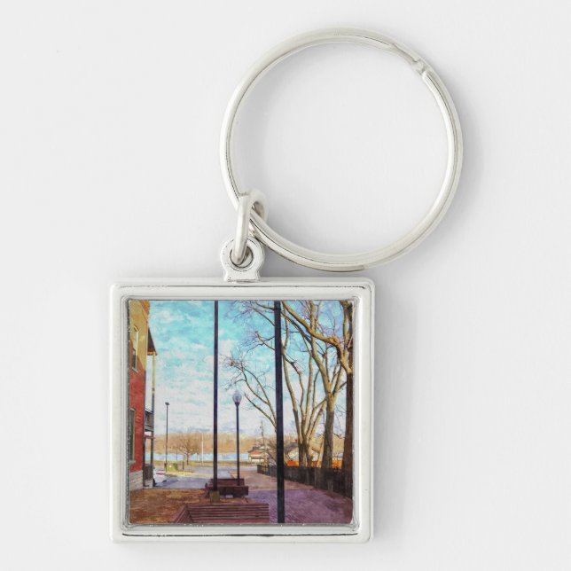 St Charles Walkway Painterly Key Ring (Front)