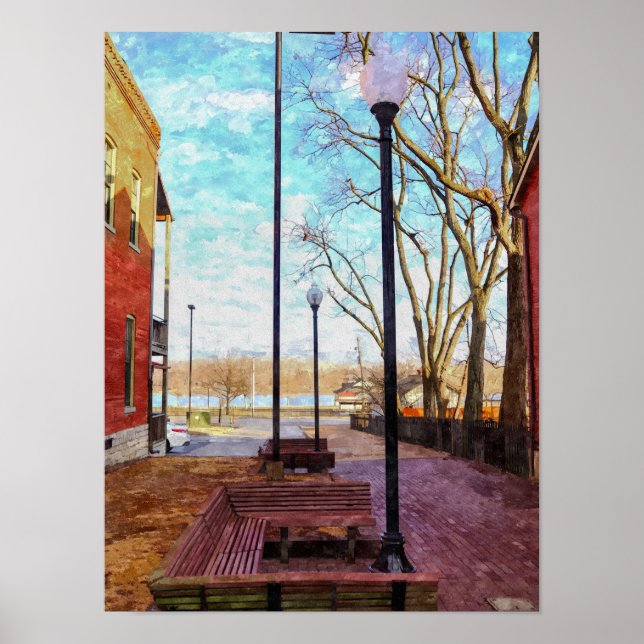 St Charles Walkway Painterly Poster (Front)
