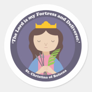 St. Christina of Bolsena Classic Round Sticker