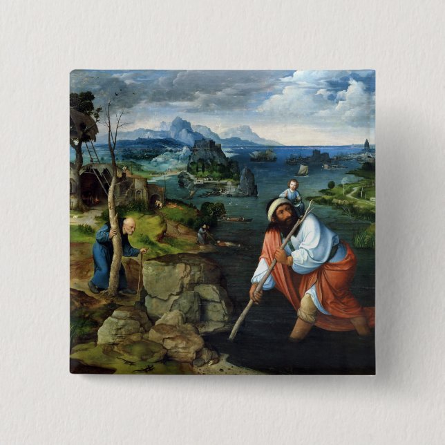 St. Christopher 15 Cm Square Badge (Front)