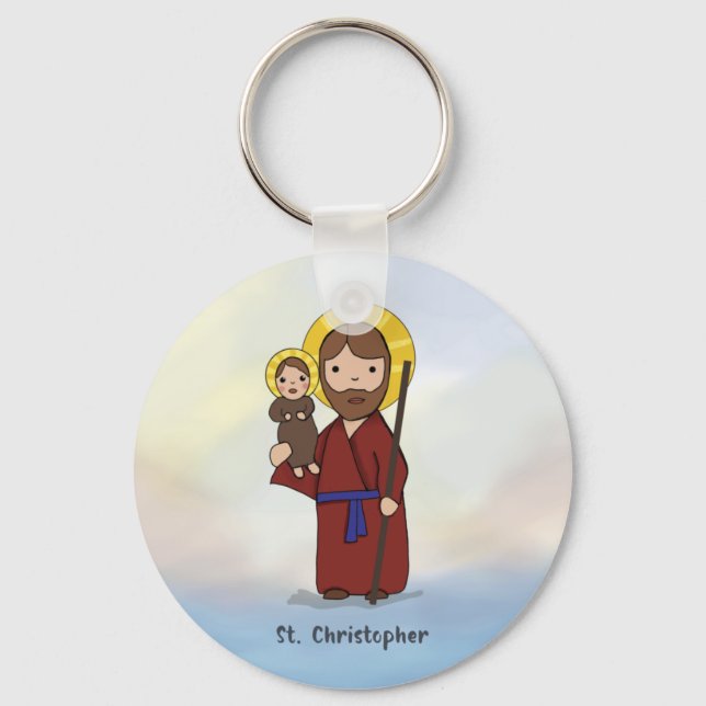 St. Christopher Feast Day Saint  Key Ring (Front)
