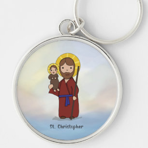 St. Christopher Feast Day Saint Key Ring
