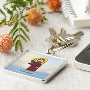 St. Christopher Feast Day Saint Key Ring
