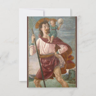 St Christopher Patron Saint of Travel Prayer Card