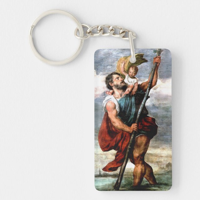 ST. CHRISTOPHER, PATRON SAINT OF TRAVELERS, KEY RING (Front)