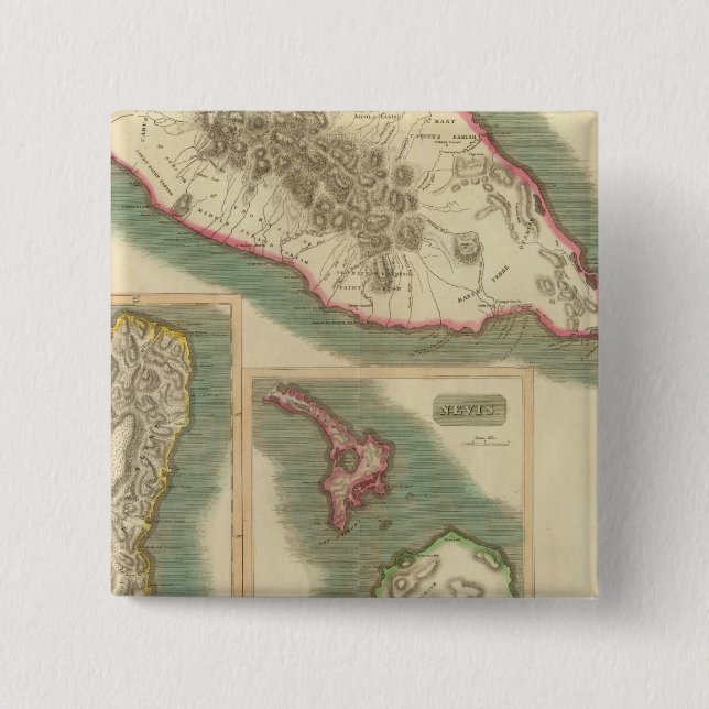 St Christophers 2 15 Cm Square Badge (Front)