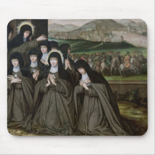 St. Claire with her Sister, Agnes and Nuns Mouse Pad