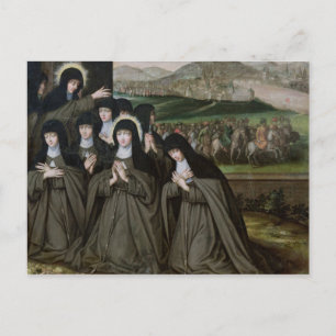 St. Claire with her Sister, Agnes and Nuns Postcard