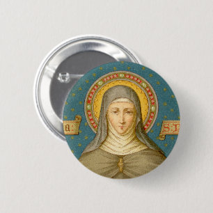 St. Clare of Assisi (SAU 027) 6 Cm Round Badge
