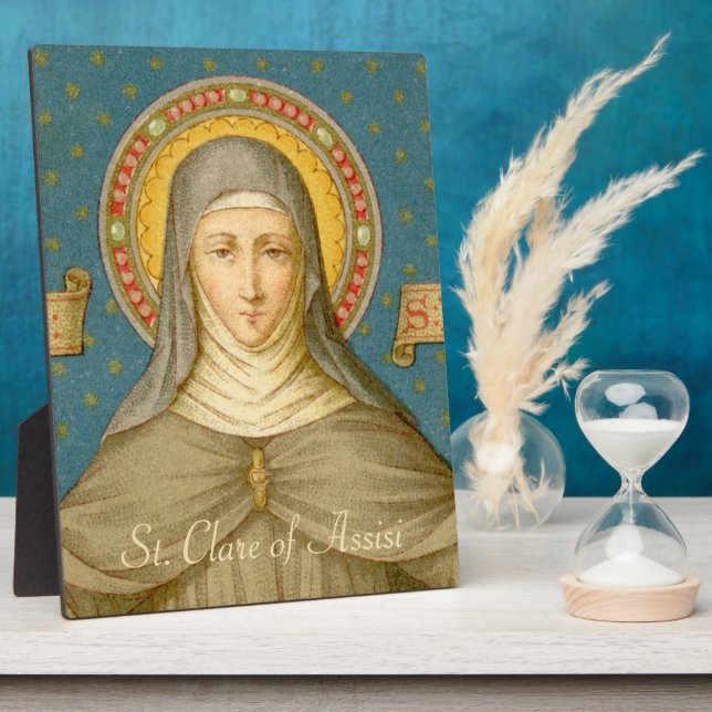 St. Clare of Assisi (SAU 027) 8"x12" Plaque (Side)