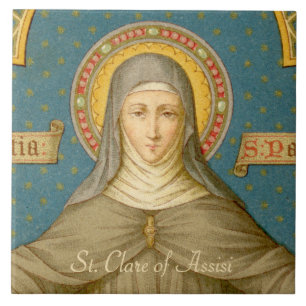 St. Clare of Assisi (SAU 027) Ceramic Tile 1