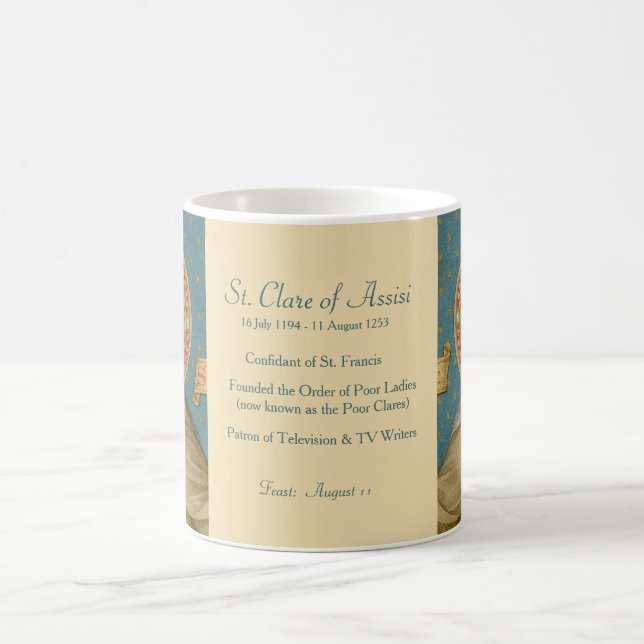 St. Clare of Assisi (SAU 027) Coffee Mug 1.2a (Center)