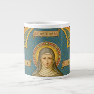 St. Clare of Assisi & Scrolls of Vows (SAU 027) XL Large Coffee Mug