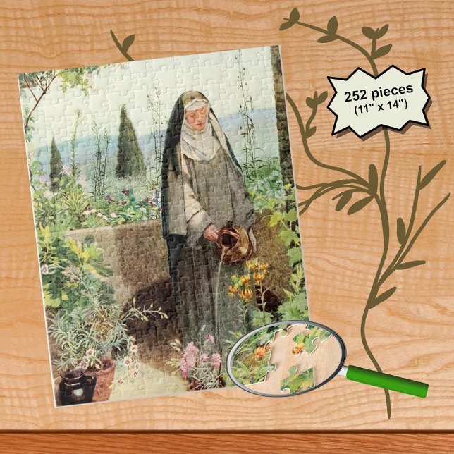 St Clare of Assisi Watering Flowers (M 065) Jigsaw Puzzle (Creator Uploaded)