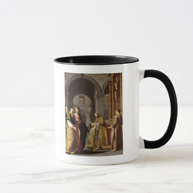 St. Clare Receiving the Veil from St. Francis Mug (Right)