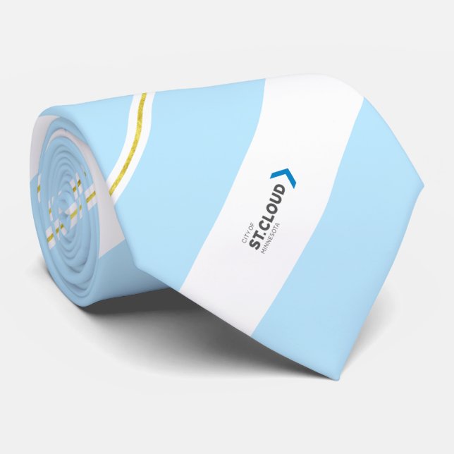 St.Cloud (Minnesota) city flag Neck Tie (Rolled)