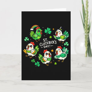 St. Cluckrick's Day Funny Chicken Lucky St. Patric Card