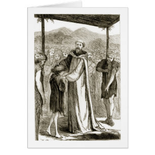St. Columba blesses a wild boy, from 'The Trias Th