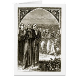 St. Columba chanting, and attacked by the Druids,