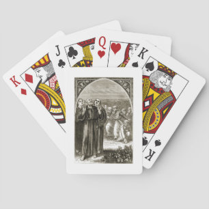 St. Columba chanting, and attacked by the Druids, Playing Cards