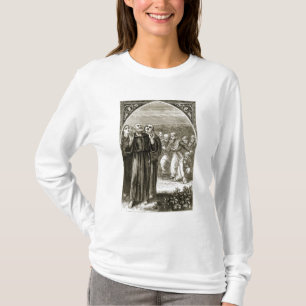 St. Columba chanting, and attacked by the Druids, T-Shirt