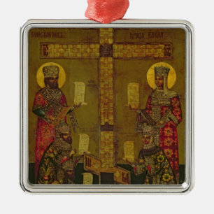 St. Constantine and St. Helena Metal Tree Decoration