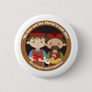 St. Crispin and Crispinian 6 Cm Round Badge