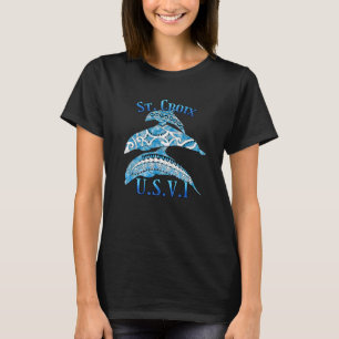 St Croix Usvi Vacation Tribal Dolphins T-Shirt