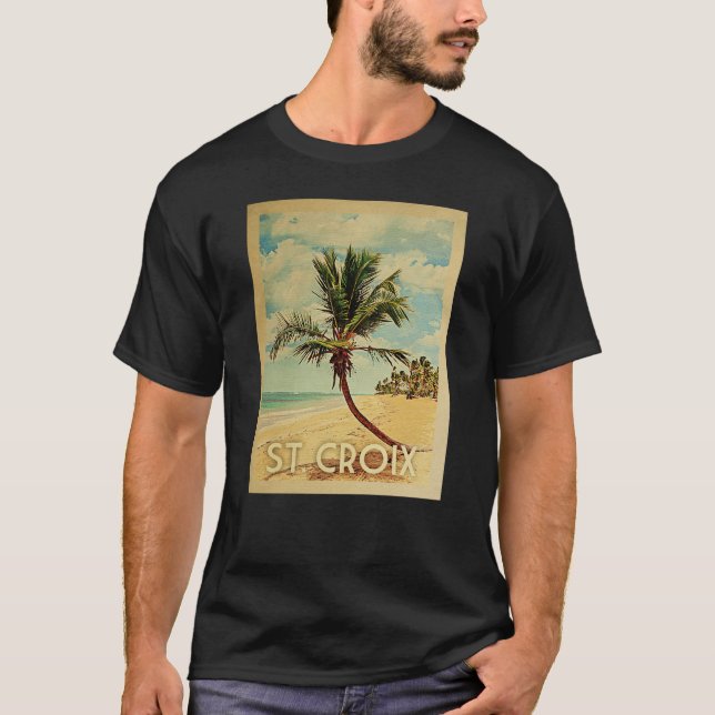St. Croix Vintage Travel T-shirt - Beach (Front)