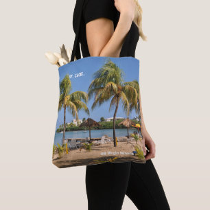 St. Croix Virgin Islands Beach Palm Tree Tote Bag